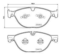 BREMBO Plaquette de Freins Bremsbelegsatz Avant pour Jaguar Type F Coupé