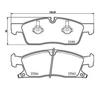 BREMBO Plaquette de Freins Bremsbelegsatz Avant pour Jeep Grand Cherokee IV