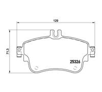 BREMBO Plaquette de Freins Bremsbelegsatz Avant pour Mercedes-Benz Classe A B
