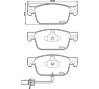 BREMBO Plaquette de Freins Bremsbelegsatz Avant Système ATE pour Audi A4 Avant