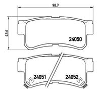 BREMBO Plaquettes Bremsbelegsatz Arrière pour Daewoo Musso Ssangyong Korando