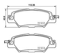 BREMBO Plaquettes Bremsbelegsatz Arrière Système Akebono pour Mazda CX-5