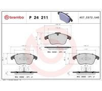 BREMBO Plaquettes Bremsbelegsatz Avant Convient pour Ford Mondeo V Break