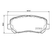 BREMBO Plaquettes Bremsbelegsatz Avant Système Akebono pour Jeep Cherokee