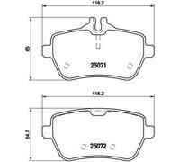 BREMBO Plaquettes de frein Arrière Plaquettes de freins P 50 103