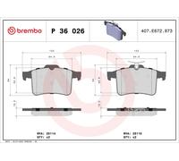 BREMBO Plaquettes de frein Arrière pour JAGUAR XF (J05, CC9) XK Coupe (X150) P