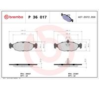 BREMBO Plaquettes de frein Arrière pour JAGUAR XJ pour ASTON MARTIN DB7 Vantage