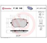 BREMBO Plaquettes De Frein Arrière Pour Mercedes-Benz Classe B Classe A Berline