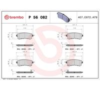 BREMBO Plaquettes de frein Arrière pour NISSAN Patrol VI (Y62) Plaquettes de P