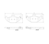 BREMBO Plaquettes de frein Arrière pour RENAULT LAGUNA I (B56, 556) Plaquettes P