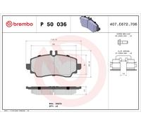 BREMBO Plaquettes de frein Avant convient pour MERCEDES-BENZ A-Klasse (W168) P