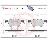 BREMBO Plaquettes de frein Avant convient pour MERCEDES-BENZ M-Klasse (W164) P