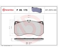 BREMBO Plaquettes de frein Avant pour AUDI A4 B9 Avant (8W5, 8WD) Plaquettes de