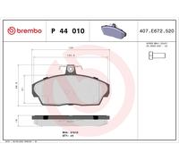 BREMBO Plaquettes de frein Avant pour LAND ROVER Freelander SUV (L314) P 44 010