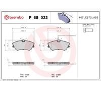BREMBO Plaquettes de frein Avant pour RENAULT ESPACE III (JE0) Plaquettes de P