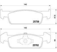 BREMBO Plaquettes de frein Avant pour RENAULT Logan / Stepway II Limousine (L8)