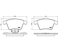 BREMBO Plaquettes de frein Avant pour VW Multivan VI (SGF, SGM, SGN) Plaquettes