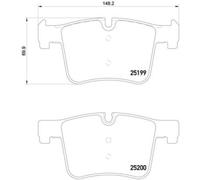 BREMBO Plaquettes de Frein Disque Avant Convient pour BMW 1er 116i 118d X3
