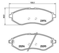 BREMBO Plaquettes de Frein Disque Avant Convient pour Chevrolet Aveo / Kalos