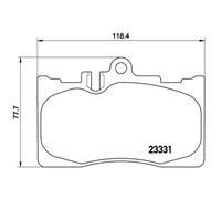 BREMBO Plaquettes de Frein Disque Avant Convient pour Lexus Ls 430