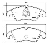 BREMBO Plaquettes de Frein Disque Avant pour Audi A4 Avant 2.0 Tdi 1.8 TFSI
