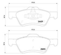 BREMBO Plaquettes de Frein Disque Avant pour Ford Franc-Tireur Mazda Tribute