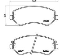 BREMBO Plaquettes de Frein Disque Avant pour Jeep Cherokee 2.8 CRD 4x4