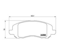 BREMBO Plaquettes de Frein Disque Avant pour Jeep Compass 2.4 4x4 2.2 CRD