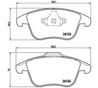 BREMBO Plaquettes de Frein Disque Avant pour Land Rover Range 2.2 D 4x4 2.0
