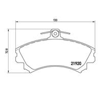 BREMBO Plaquettes de Frein Disque Avant pour Mitsubishi Space Star 1.6 16V