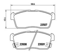 BREMBO Plaquettes de Frein Disque Avant pour Suzuki Celerio 1.0 Événement 1.3