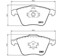 BREMBO Plaquettes de Frein Disque Avant pour Volvo V40 Hayon T5 T4 V50