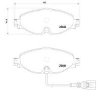 BREMBO Plaquettes de Frein Disque Avant pour VW Passat Variant 2.0 Tdi