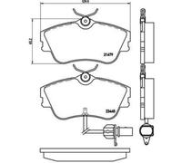 BREMBO Plaquettes de Frein Disque Avant pour VW Transporter IV Autobus 2.5