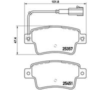 BREMBO Plaquettes de Frein Disque Convient pour Fiat Punto 1.4 1.2