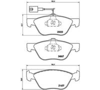 BREMBO Plaquettes de Frein Disque pour Alfa Romeo 146 2.0 16V T.Spark 1.8