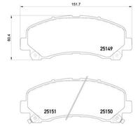 BREMBO Plaquettes de Frein Disque pour Isuzu D-Max II 2.5 Crdi 4x4 1.9 Ddi