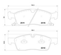 BREMBO Plaquettes de Frein Disque pour Jeep Grand Cherokee IV 6.4 SRT8 4x4