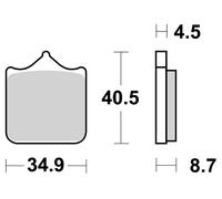 Brembo Plaquettes de frein High Performance NR Avant, 07BB33SR, ECE R90