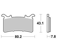 Brembo Plaquettes de frein High Performance NR Avant, 07GR99SR, ECE R90
