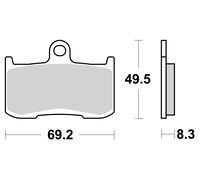 Brembo Kit de plaquettes de frein 07KA23SR High Performance NR Avant