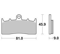 Kit de plaquettes de frein, frein à disque BREMBO 07GR62SA