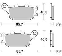 Brembo Plaquettes de frein arrière 07HO36SP métal fritté Rouge