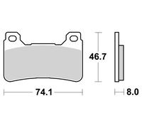 Brembo Plaquettes de frein SINTERMETALL 07HO50SA Métal fritté ABE