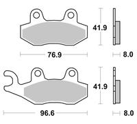 Brembo Plaquettes de frein Street 07SU12SP métal fritté