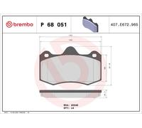 BREMBO Plaquettes de frein pour MCLAREN MP4 Spider pour TVR Tuscan II Roadster P