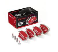 BREMBO Plaquettes de freins Arrière préparé pour l'indicateur d'usure Épaisseur 16mm avec accessoires P50136NX Compatible avec MERCEDES-BENZ Classe E Berline W213 Classe E Break S213 CLS C257