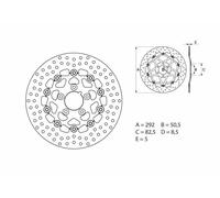Brembo S.p.A. Disque de frein Oro flottant - 78B40822