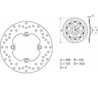 BREMBO Série Oro rond disque de frein rigide