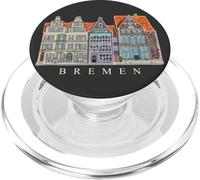 Brême, Maisons sur la Place du marché, Allemagne, Dessin PopSockets PopGrip pour MagSafe
